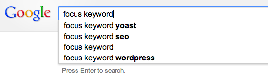 focus keyword google suggest